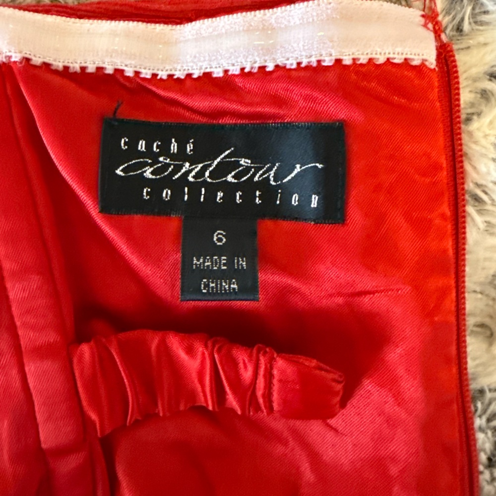 Cache Strapless Ruby Red Dress - image 3